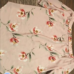 Pink floral shirt